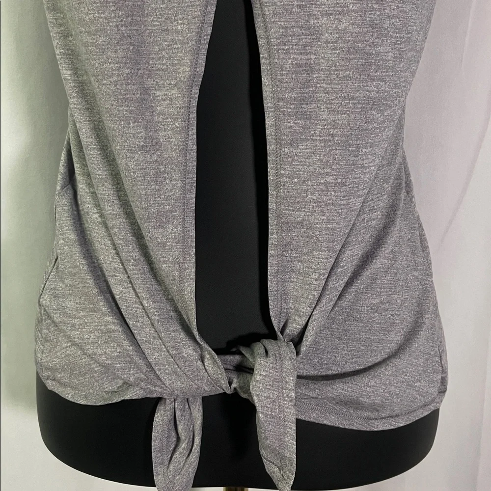 Yogalicious Infinite Plum Purple Split Tie Back Active Tank Top